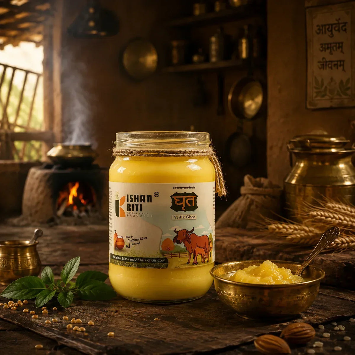 Kishan Kriti A2 Gir Cow Bilona Ghee