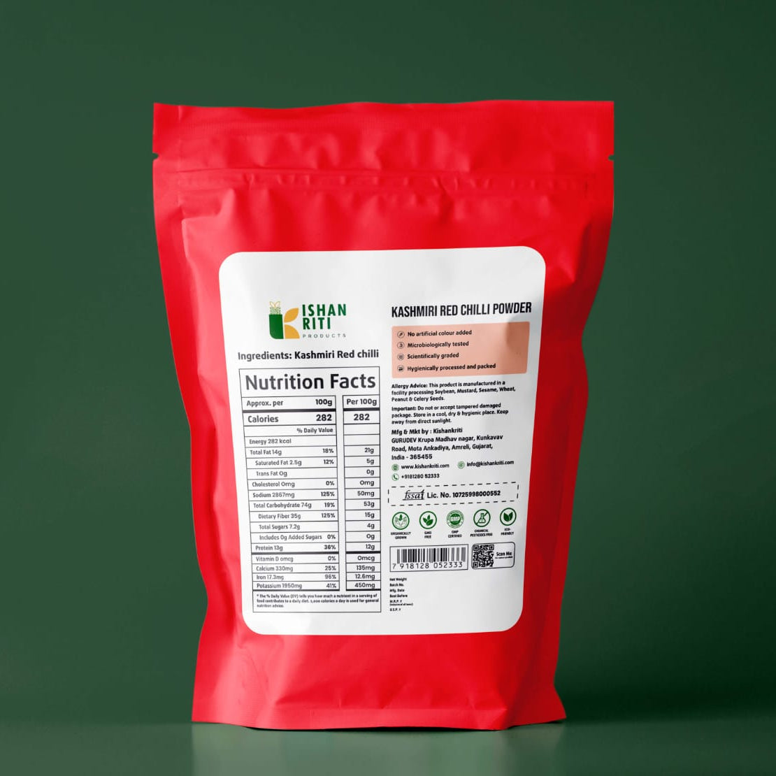 Kashmiri Red Chilli Powder – Natural Authentic Spice by Kishan Kriti